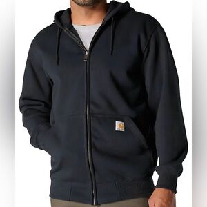 Carhartt Men's Black Loose Fit Zip Sweatshirt Hoodie NWT- Size Medium